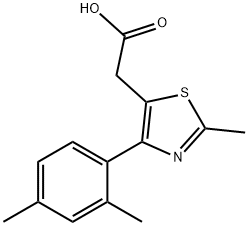 [4-(2,4-DIMETHYL-PHENYL)-2-METHYL-THIAZOL-5-YL]-ACETIC ACID Struktur