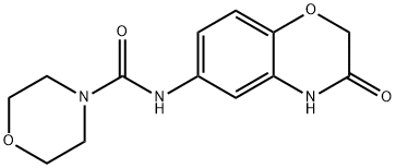 N-(3-OXO-3,4-DIHYDRO-2H-1,4-BENZOXAZIN-6-YL)-4-MORPHOLINECARBOXAMIDE Struktur