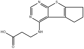 3-(2,3-DIHYDRO-1H-8-THIA-5,7-DIAZA-CYCLOPENTA[A]INDEN-4-YLAMINO)-PROPIONIC ACID Struktur