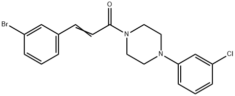 3-(3-BROMOPHENYL)-1-[4-(3-CHLOROPHENYL)PIPERAZINO]-2-PROPEN-1-ONE Struktur