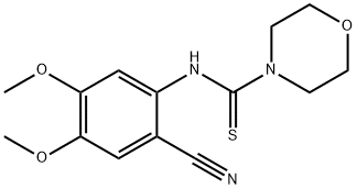 N-(2-CYANO-4,5-DIMETHOXYPHENYL)-4-MORPHOLINECARBOTHIOAMIDE Struktur