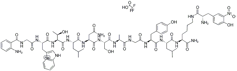 [2-AMINOBENZOYL-GLY1]-GALANIN FRAGMENT (1-10)-LYS(RETRO-M-NITRO-TYR) AMIDE, HUMAN TRIFLUOROACETATE SALT Struktur