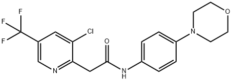 2-[3-CHLORO-5-(TRIFLUOROMETHYL)-2-PYRIDINYL]-N-(4-MORPHOLINOPHENYL)ACETAMIDE Struktur