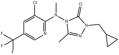 4-[[3-CHLORO-5-(TRIFLUOROMETHYL)-2-PYRIDINYL](METHYL)AMINO]-2-(CYCLOPROPYLMETHYL)-5-METHYL-2,4-DIHYDRO-3H-1,2,4-TRIAZOL-3-ONE Struktur