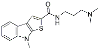 N-[3-(DIMETHYLAMINO)PROPYL]-8-METHYL-8H-THIENO[2,3-B]INDOLE-2-CARBOXAMIDE Struktur