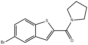 (5-BROMO-1-BENZOTHIOPHEN-2-YL)(1-PYRROLIDINYL)METHANONE Struktur