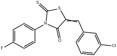 5-[(3-CHLOROPHENYL)METHYLENE]-3-(4-FLUOROPHENYL)-2-THIOXO-1,3-THIAZOLAN-4-ONE Struktur