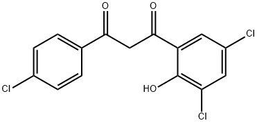 1-(3,5-DICHLORO-2-HYDROXYPHENYL)-3-(4-CHLOROPHENYL)PROPANE-1,3-DIONE Struktur