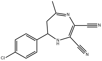 7-(4-CHLOROPHENYL)-5-METHYL-6,7-DIHYDRO-1H-1,4-DIAZEPINE-2,3-DICARBONITRILE Struktur