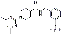 1-(4,6-DIMETHYLPYRIMIDIN-2-YL)-N-(3-(TRIFLUOROMETHYL)BENZYL)PIPERIDINE-4-CARBOXAMIDE Struktur