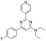 N,N-DIETHYL-6-(4-FLUOROPHENYL)-2-PYRIDIN-4-YLPYRIMIDIN-4-AMINE Struktur