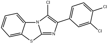 3-CHLORO-2-(3,4-DICHLOROPHENYL)IMIDAZO[2,1-B][1,3]BENZOTHIAZOLE Struktur