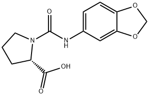 1-[(1,3-BENZODIOXOL-5-YLAMINO)CARBONYL]-2-PYRROLIDINECARBOXYLIC ACID Struktur