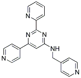 2-PYRIDIN-2-YL-6-PYRIDIN-4-YL-N-(PYRIDIN-4-YLMETHYL)PYRIMIDIN-4-AMINE Struktur