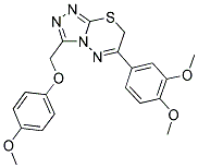 6-(3,4-DIMETHOXYPHENYL)-3-[(4-METHOXYPHENOXY)METHYL]-7H-[1,2,4]TRIAZOLO[3,4-B][1,3,4]THIADIAZINE Struktur