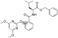 (2S)-2-[2-[(4,6-DIMETHOXYPYRIMIDIN-2-YL)OXY]BENZAMIDO]-4-METHYLPENTANOIC ACID, BENZYL ESTER Struktur