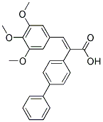 2-BIPHENYL-4-YL-3-(3,4,5-TRIMETHOXY-PHENYL)-ACRYLIC ACID Struktur