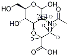 2-ACETAMIDO-3-O-(D-1-CARBOXYETHYL)-2-DEOXY-2-D-GLUCOSE Struktur