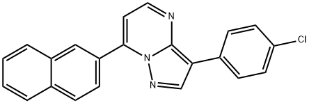 3-(4-CHLOROPHENYL)-7-(2-NAPHTHYL)PYRAZOLO[1,5-A]PYRIMIDINE Struktur