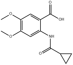 2-[(CYCLOPROPYLCARBONYL)AMINO]-4,5-DIMETHOXYBENZOIC ACID Struktur