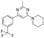 2-METHYL-4-PIPERIDIN-1-YL-6-[3-(TRIFLUOROMETHYL)PHENYL]PYRIMIDINE Struktur