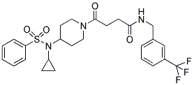 4-[4-(CYCLOPROPYL(PHENYLSULPHONYL)AMINO)PIPERIDIN-1-YL]-4-OXO-N-(3-(TRIFLUOROMETHYL)BENZYL)BUTANAMIDE