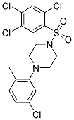 2,4,5-TRICHLORO-1-((4-(5-CHLORO-2-METHYLPHENYL)PIPERAZINYL)SULFONYL)BENZENE Struktur