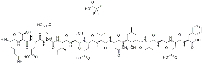 LYS-THR-GLU-GLU-ILE-SER-GLU-VAL-ASN-STA-VAL-ALA-GLU-PHE TRIFLUOROACETATE SALT Struktur