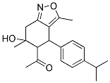 1-[6-HYDROXY-4-(4-ISOPROPYLPHENYL)-3,6-DIMETHYL-4,5,6,7-TETRAHYDRO-2,1-BENZISOXAZOL-5-YL]ETHANONE Struktur