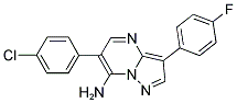 6-(4-CHLOROPHENYL)-3-(4-FLUOROPHENYL)PYRAZOLO[1,5-A]PYRIMIDIN-7-AMINE Struktur