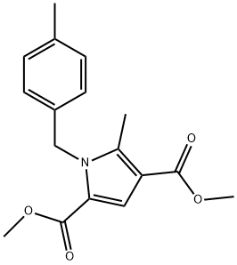 DIMETHYL 5-METHYL-1-(4-METHYLBENZYL)-1H-PYRROLE-2,4-DICARBOXYLATE Struktur