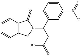 3-(3-NITROPHENYL)-3-(1-OXO-1,3-DIHYDRO-2H-ISOINDOL-2-YL)PROPANOIC ACID Struktur