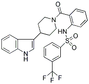 4-(1H-INDOL-3-YL)-1-[2-(((3-(TRIFLUOROMETHYL)PHENYL)SULPHONYL)AMINO)BENZOYL]PIPERIDINE Struktur