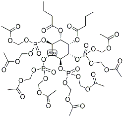 D-MYO-INOSITOL 3,4,5,6-TETRAKISPHOSPHATE OCTAKISACETOXYMETHYL ESTER, 1,2-DI-O-BUTYRYL- Struktur