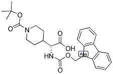 (R)-N-ALPHA-(9-FLUORENYLMETHYLOXYCARBONYL)-N'-T-BUTYLOXYCARBONYL-4-PIPERIDYLGLYCINE Struktur