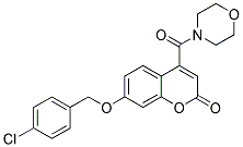 4-[(7-(4-CHLOROBENZYLOXY)-2-OXO-1-BENZOPYRAN-4-YL)CARBONYL]MORPHOLINE Struktur