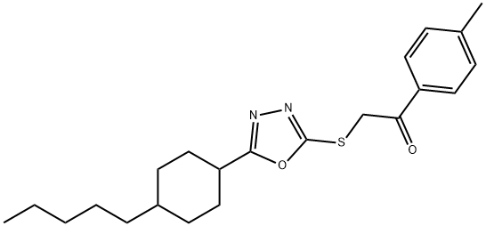 1-(4-METHYLPHENYL)-2-([5-(4-PENTYLCYCLOHEXYL)-1,3,4-OXADIAZOL-2-YL]SULFANYL)-1-ETHANONE Struktur