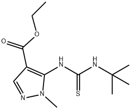 ETHYL 5-([(TERT-BUTYLAMINO)CARBOTHIOYL]AMINO)-1-METHYL-1H-PYRAZOLE-4-CARBOXYLATE Struktur