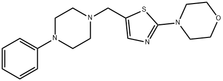 4-(5-[(4-PHENYLPIPERAZINO)METHYL]-1,3-THIAZOL-2-YL)MORPHOLINE Struktur