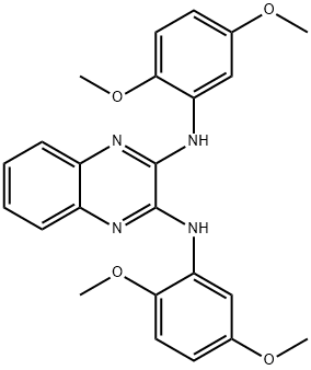 N-(2,5-DIMETHOXYPHENYL)-N-(3-[(2,5-DIMETHOXYPHENYL)IMINO]-1,4-DIHYDRO-2-QUINOXALINYLIDENE)AMINE Struktur