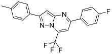 5-(4-FLUOROPHENYL)-2-(4-METHYLPHENYL)-7-(TRIFLUOROMETHYL)PYRAZOLO[1,5-A]PYRIMIDINE Struktur