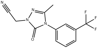 2-(3-METHYL-5-OXO-4-[3-(TRIFLUOROMETHYL)PHENYL]-4,5-DIHYDRO-1H-1,2,4-TRIAZOL-1-YL)ACETONITRILE Struktur