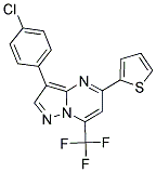 3-(4-CHLOROPHENYL)-5-THIEN-2-YL-7-(TRIFLUOROMETHYL)PYRAZOLO[1,5-A]PYRIMIDINE Struktur