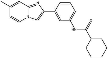 N-[3-(7-METHYLIMIDAZO[1,2-A]PYRIDIN-2-YL)PHENYL]CYCLOHEXANECARBOXAMIDE Struktur