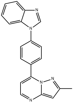 7-[4-(1H-1,3-BENZIMIDAZOL-1-YL)PHENYL]-2-METHYLPYRAZOLO[1,5-A]PYRIMIDINE Struktur