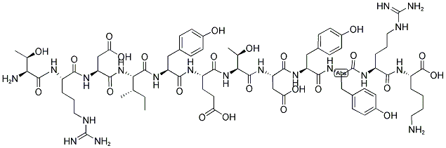 H-THR-ARG-ASP-ILE-TYR-GLU-THR-ASP-TYR-TYR-ARG-LYS-NH2 Struktur