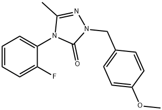 4-(2-FLUOROPHENYL)-2-(4-METHOXYBENZYL)-5-METHYL-2,4-DIHYDRO-3H-1,2,4-TRIAZOL-3-ONE Struktur