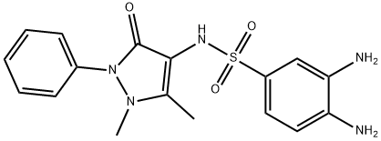 3,4-DIAMINO-N-(1,5-DIMETHYL-3-OXO-2-PHENYL-2,3-DIHYDRO-1H-PYRAZOL-4-YL)-BENZENESULFONAMIDE Struktur