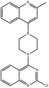 2-CHLORO-4-[4-(2-METHYLQUINOLIN-4-YL)PIPERAZIN-1-YL]QUINAZOLINE Struktur