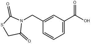 3-[(2,4-DIOXO-1,3-THIAZOLIDIN-3-YL)METHYL]BENZOIC ACID Struktur